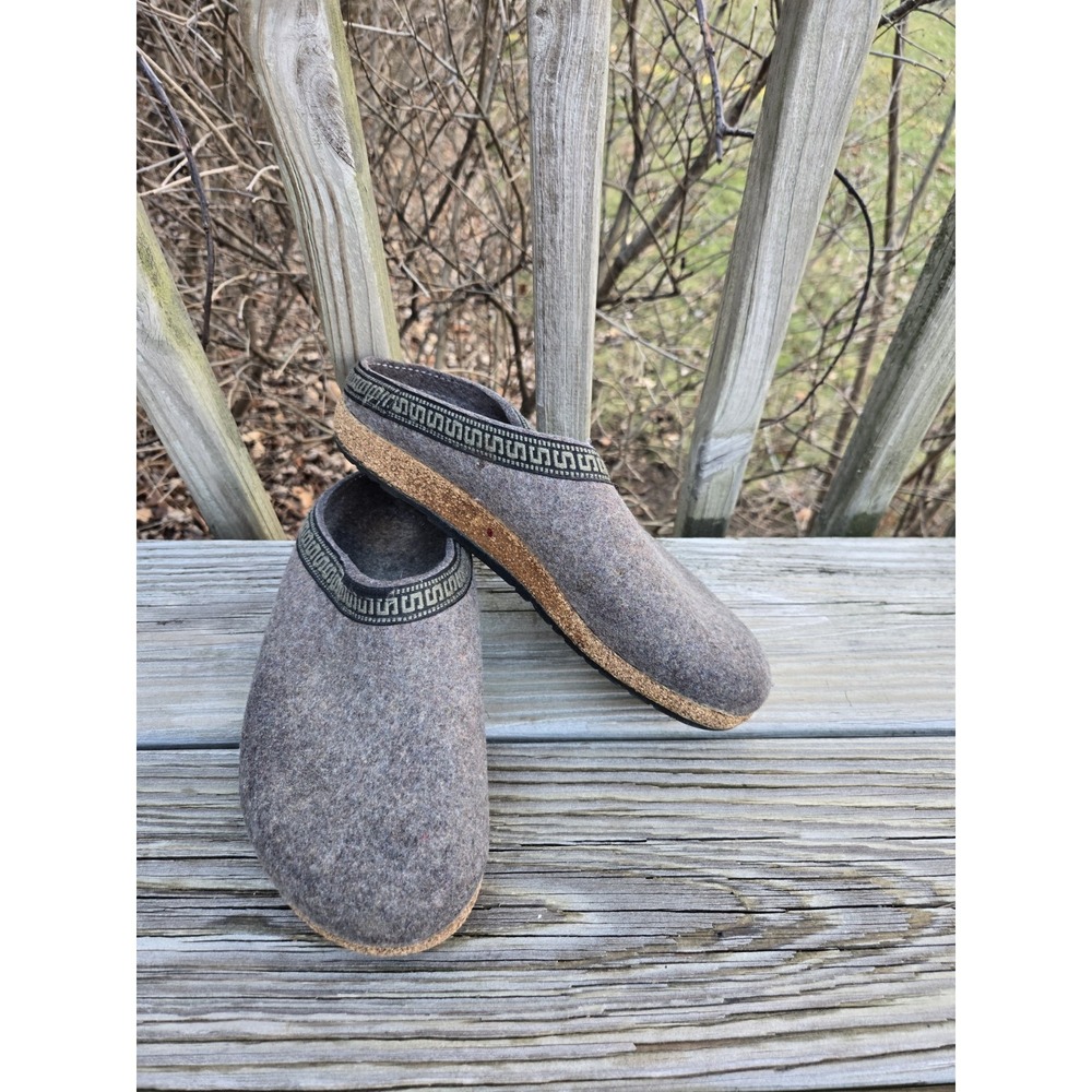 Stegmann Gray Wool Clogs Cork Mid Soles Women's 9.5